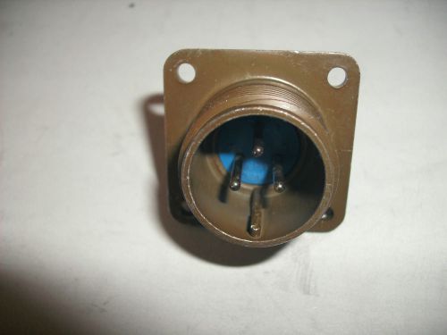 AMPHENOL MS3102A-14S-1P CIRCULAR MALE CONNECTOR 3 POSITION SOLDER CUP