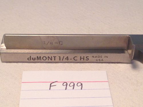 1 NEW duMONT Keyway Broach, 1/4-C HS. MADE IN USA  {F999}
