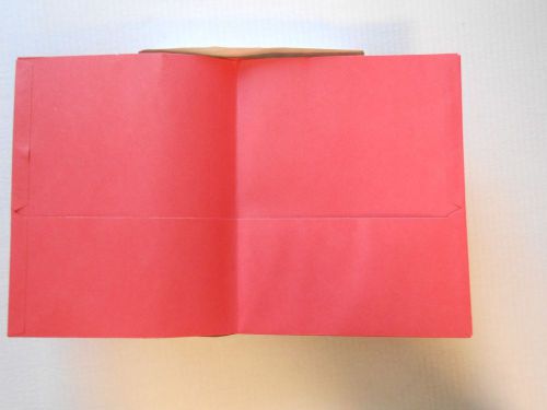 Avery 47989 Two Pocket Folders, Embossed Paper, 8-1/2&#034;x11&#034;, 25/BX, Red