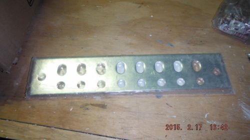 Tinned copper ground bar 1/4&#034;x2x10 Universal 3/8&#034; hole pattern