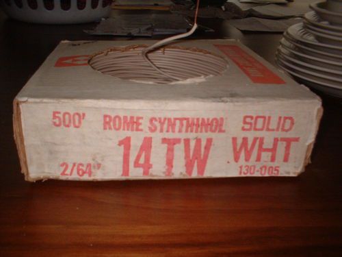 ROME SYNTHINOL 14 TW 2/64 SOLID WHITE 600 VOLTS OIL RESISTANT NEC STD 60@C.