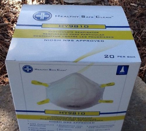 Hospeco HY9810 N95 Particulate Respirators Masks Quantity of 20 per box