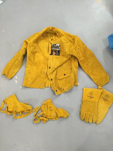 Welding Jacket Tillman Large 3280 L + 495 L Welding Gloves + Shoe Covers