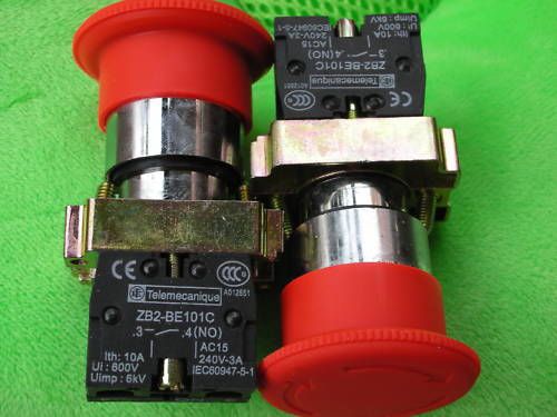 200pc,Telemecanique ZB2-BE101C Emergency Stop N/O Switch , FREE / DHL