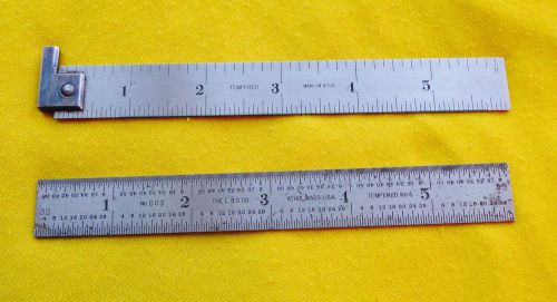 Machinest Six (6) Inch Tempered Measuring Scale by LS. Starrett Co. (1/8 - 1/64)