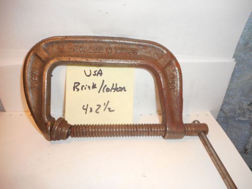 Machinists 2/22 b2  usa brink and cotton 4&#034;  no 144 forged clamp for sale