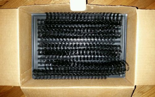 Box of 100 Renz Binding and Laminating 3/4&#034; Black 2:1 Twin Loop Ring Wire