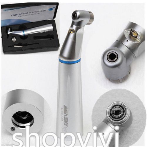 Dental Slow Low Speed Fiber Optic LED Contra Angle Handpiece Push Inner Water