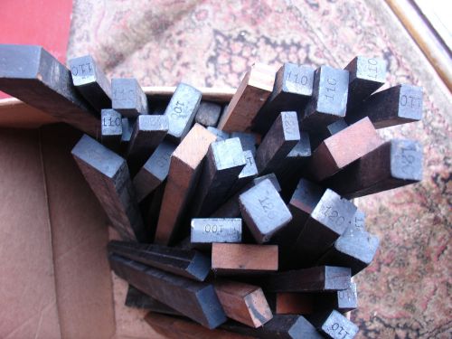 55 pcs / Mixed Wood Letterpress Printing Furniture Spacers Pieces Assortment