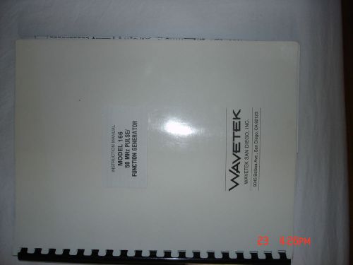 Wavetek 166 50 Mhz pulse/function generator manual