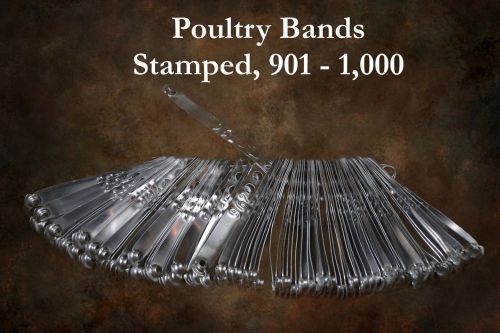 Stamped Aluminum Poultry Leg Bands (901-1,000)