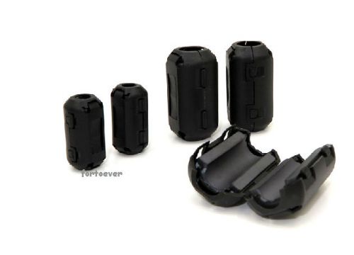9mm New Black 20pcs TDK Clip-on RFI EMI Filter Snap Around Ferrite