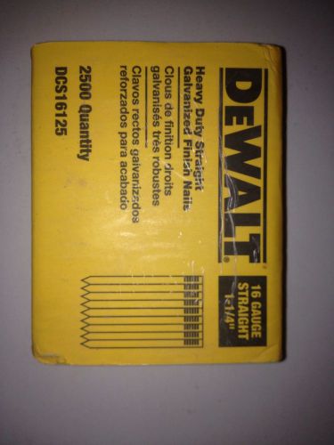 DeWalt DCS16125 1-1/4&#034; 16 Gauge Heavy-Duty Straight Finish Nails