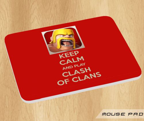Keep Calm and Play Clash of Clan Design On Mouse Pad Gaming Anti Slip Hot Gifts