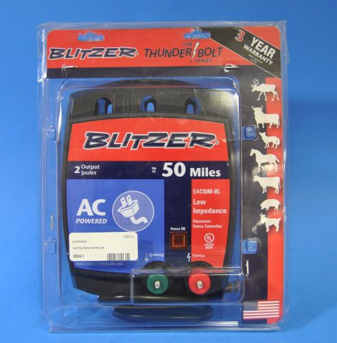 Blitzer 2 joule ac fence charger 50 mile -energizer u-eac50m-bl 115vac for sale