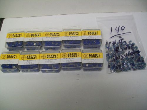 (1140) #4 Stud Ring Terminal Crimps Insulated (1000) Klein 16-14 AWG (140) Mixed