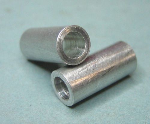 40 - pieces aluminum spacer standoff 9/16&#034;-long 1/4&#034;-o.d. 0.173&#034;-i.d. for sale