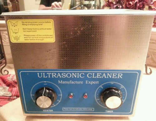 Stainless steel 3 l liter industry heated ultrasonic cleaner heater w/timer used for sale