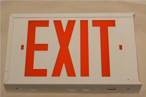 Metal red led exit sign - big beam xfl2rwwu  2 sided  new in box for sale