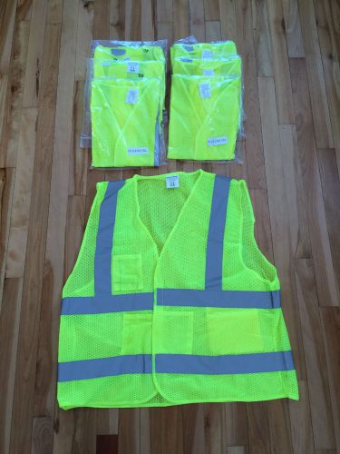 FORESTER Safety Vest Class 2 Non-Tearaway Mesh 3XL or 4XL Neon Yellow ANSI/ISEA