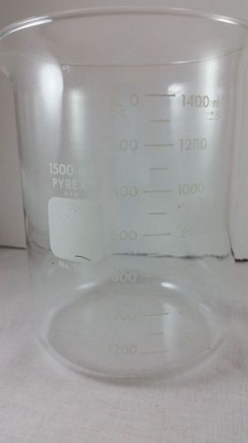 New pyrex glass lab beaker flask no. 1000 1500ml 200-1400 ml for sale