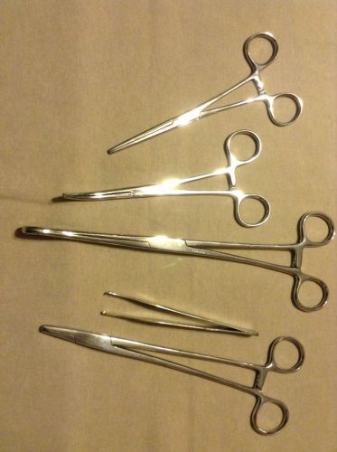 Lot of 5 SS Pakistan surgical tools instrunents No Reserve Vintage