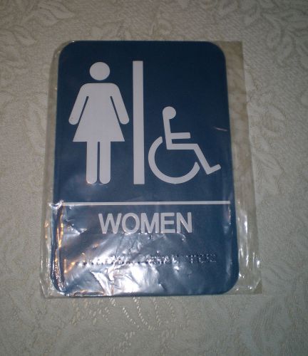 Women handicap wheelchair accessible ada bathroom sign *new* for sale
