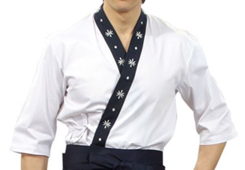 catering chef jackets coat sushi restaurant bar clothes uniform japanese white