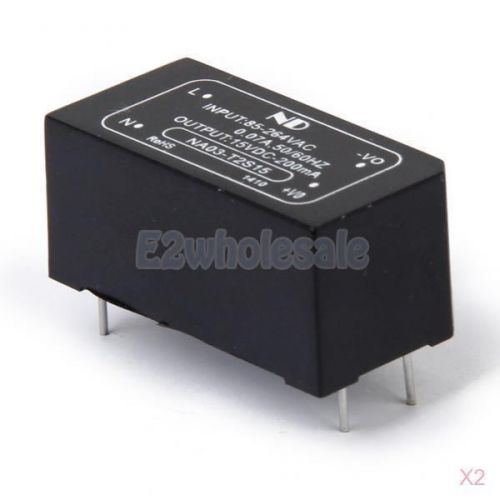 2x Isolated Power Module AC/DC-DC Converter In AC85-264V / DC100-370V Out DC 15V