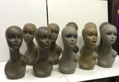 Lot of 10 Mannequin Heads for Retailing Display Wig Stand Hat Scarf #2