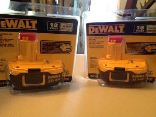 DeWalt DC9182 Lithium ION XRP Battery 18 VOLT **2 PACK**