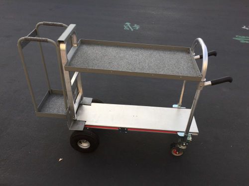 Magliner NALPAK Junior Convertible Utility Cart w/Top Shelf &amp; Front Basket