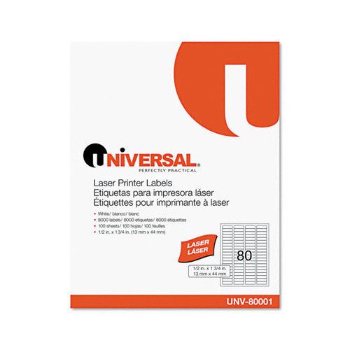 Universal® Laser Printer Permanent Labels, 8000/Box