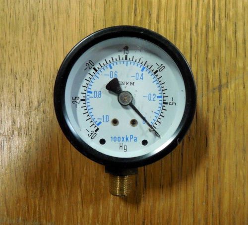 Enfm vacuum gauge, -30&#034; - 0 hg, 2&#034; 1/8&#034;npt, bottom mount, bnd123ae000 for sale