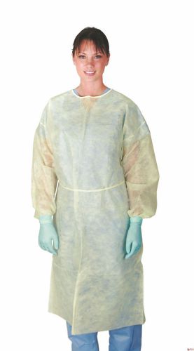 Polypropylene Isolation Gowns, Regular/Large Yellow Case of 50 CRI4000 Medline