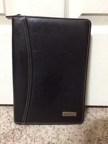 Black Leather -Franklin Covey - Zip Planner Cover