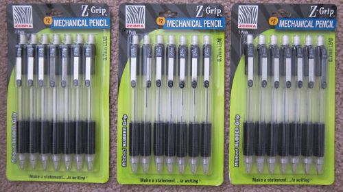 3 packages of zebra z-grip mechanical pencils 0.7mm lead (7/pack) for sale