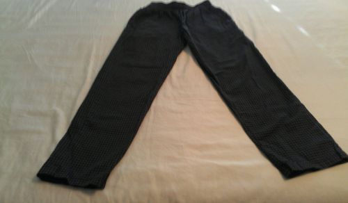 Unisex Chef Pants Gray Houndstooth Pattern Size: S