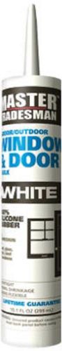 Master Tradesman, 10.1 OZ, White, Window &amp; Door Caulk MT112A
