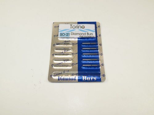 Dental Diamond Burs Conical Trunk Lab SO-21 FG Set /1 Pack 10 Pcs TORINO