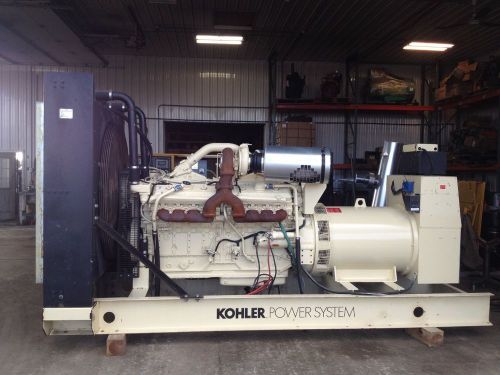 1998 kohler 750 kw generator set, open skid, only 2,635 hours. for sale