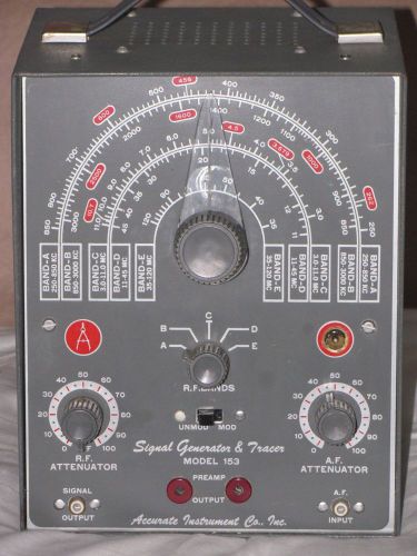 Vintage signal generator &amp; tracer - accurate instrument co. model 153 for sale