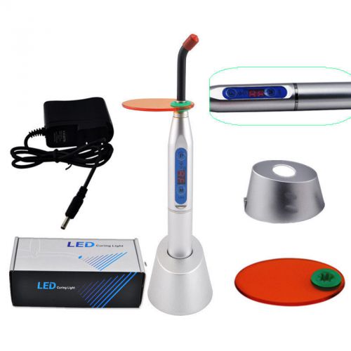 2015 new Silver Dental 5W Wireless Cordless LED Curing Light Lamp 1500mw