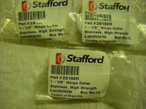 STAFFORD CLAMP COLLAR 1.125” ID 2.125&#034; OD 0.50&#034; T #2S102H STAINLESS, LOT OF 3