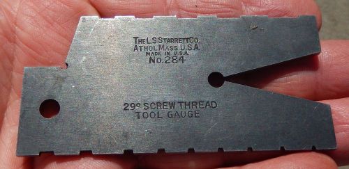 Starrett no.284 depth tool gauge 29 degree screw thread gauge for sale