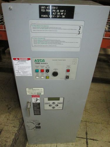 Asco 7000 series automatic transfer switch d07atsa30150n5xc 150a 480v 3p used for sale