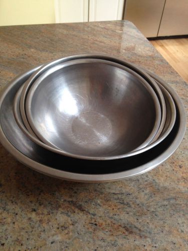 LOT 5 NESTING Commercial Kitchen Metal Mixing Bowl Heavy Duty Industrial  Baking