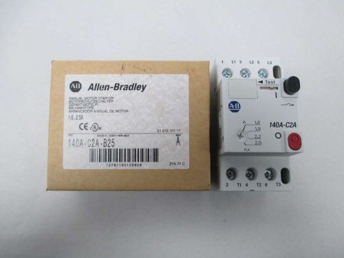 NEW ALLEN BRADLEY 140A-C2A-B25 1.6-2.5A AMP MANUAL MOTOR STARTER D369521