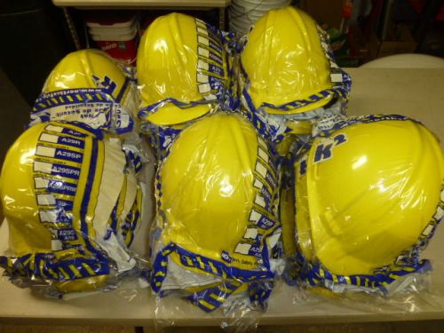 LOT OF (20) NORTH YELLOW HARD HATS, #A29 / 29R WITH 4 POINT SUSPENSION HEADGEAR