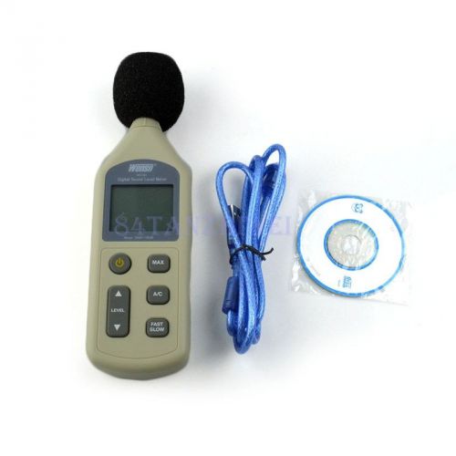 Digital sound pressure tester level meter 30-130db decibel usb noise measurement for sale